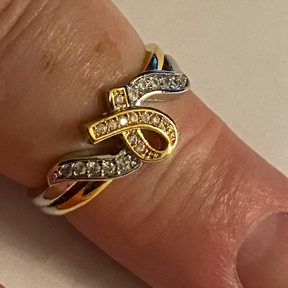 925 silver,  breast cancer ring size 6,7,8